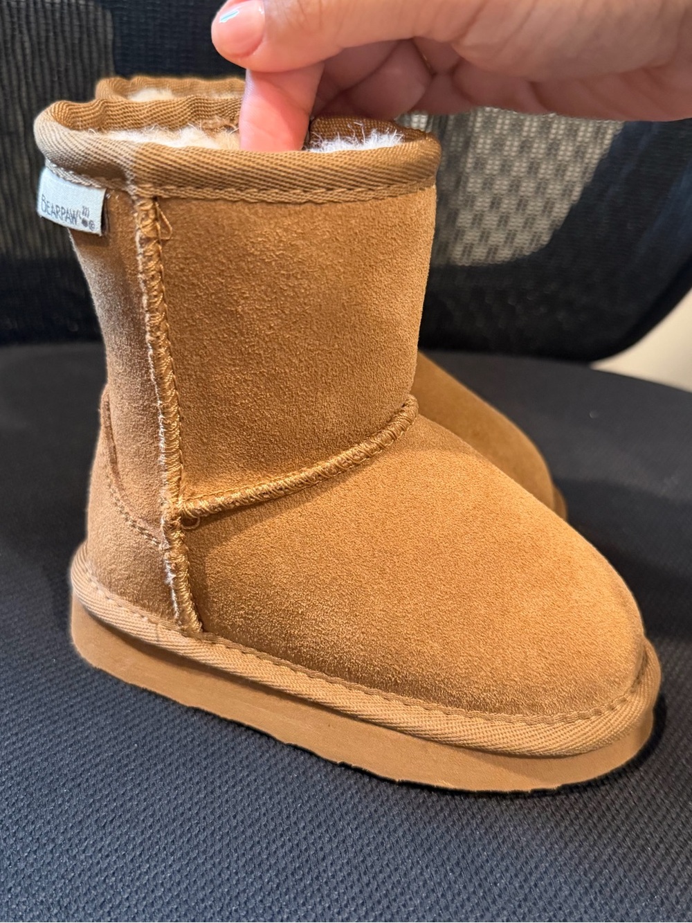 Kids Classic Faux-Shearling Boots - Chestnut